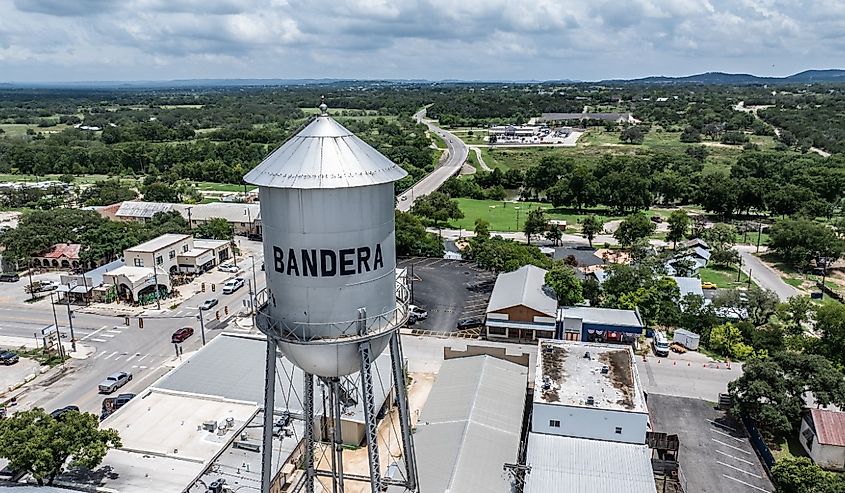 Overlooking downtown Bandera, Texas.
