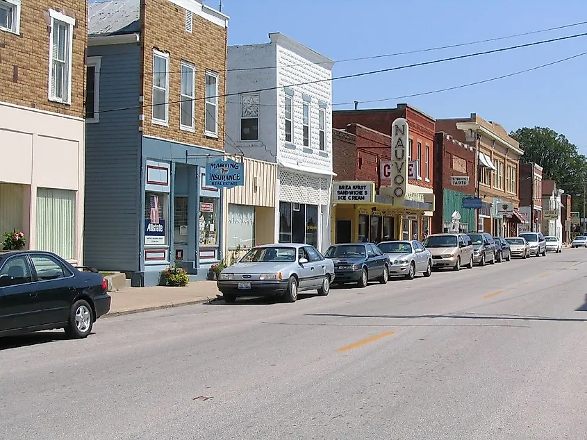 Downtown Nauvoo, Illinois.