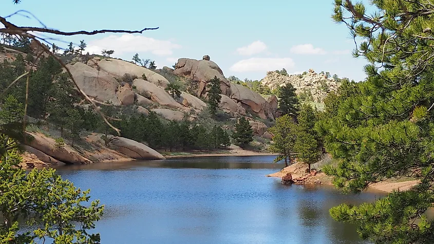 Lake in Curt Gowdy State Park.