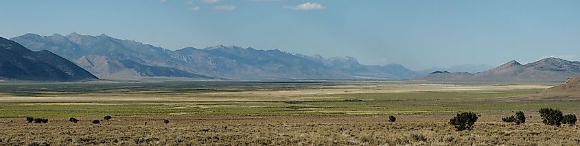 Ruby Valley in northeast Nevada, looking north from a point near Overland Pass