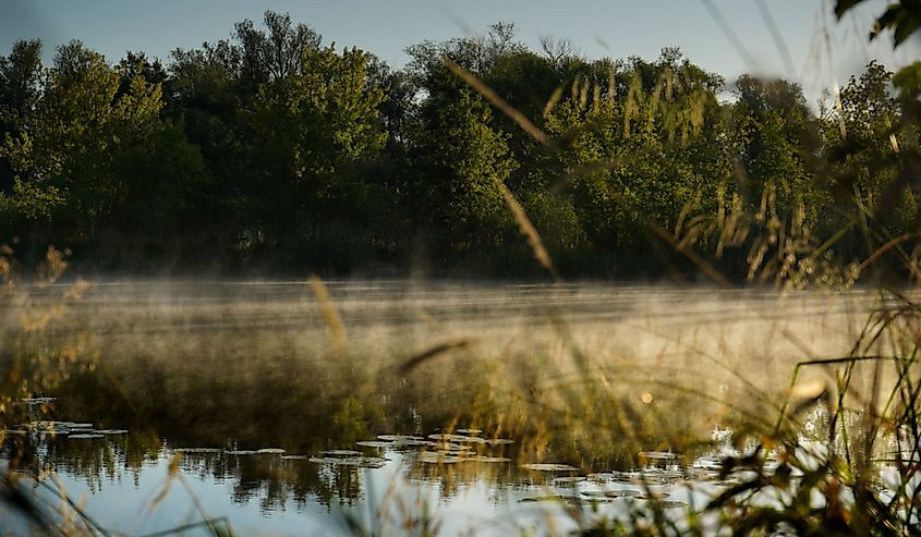 Havel River at sunrise. 