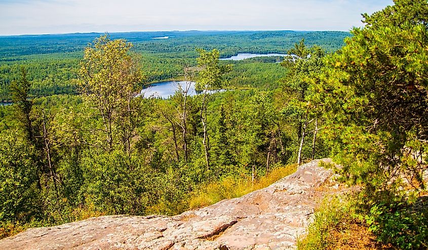 Lookout from the top of Eagle Mountain, Minnesota.