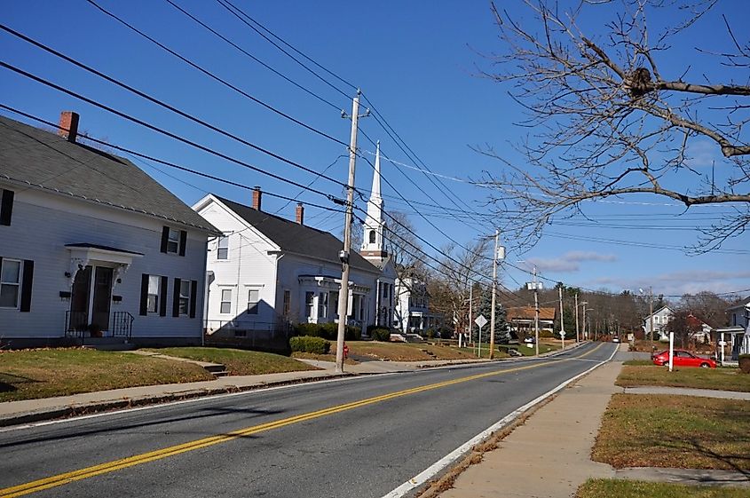 A street in Harrisville rhode island