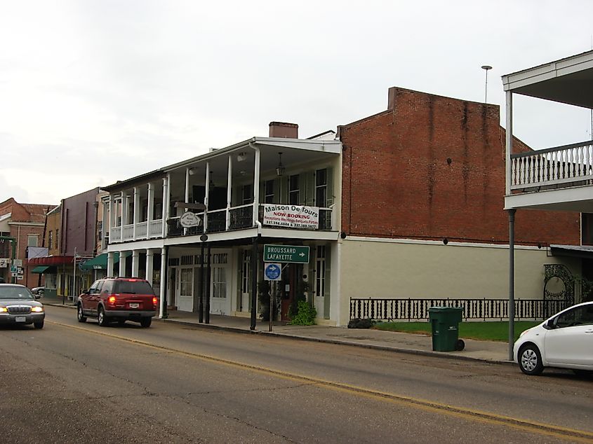 Main Street in St. Martinvile, Louisiana.