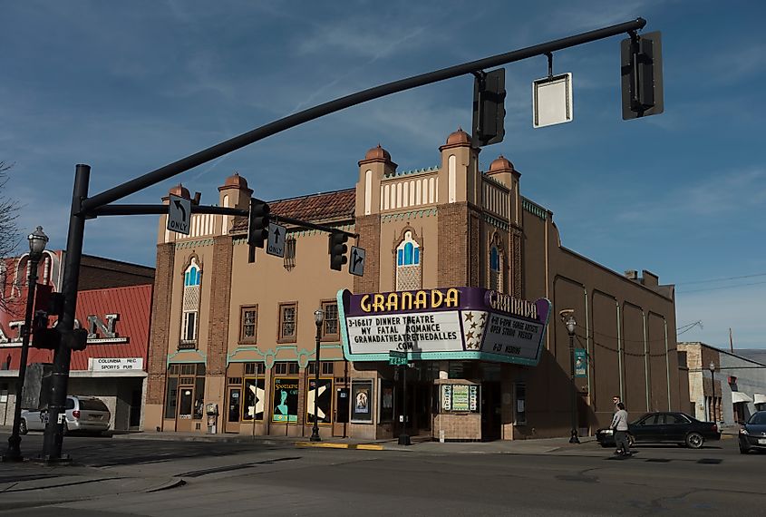 The Granada Theater in The Dalles, Oregon. Editorial credit: Gary L. Quay / Shutterstock.com