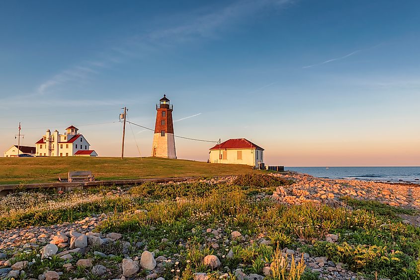 The Point Judith light near Narragansett, Rhode Island.