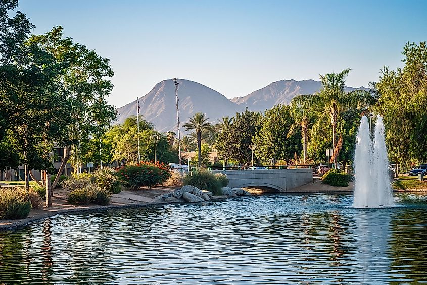 A scenic municipal park in sunny Palm Springs, California.
