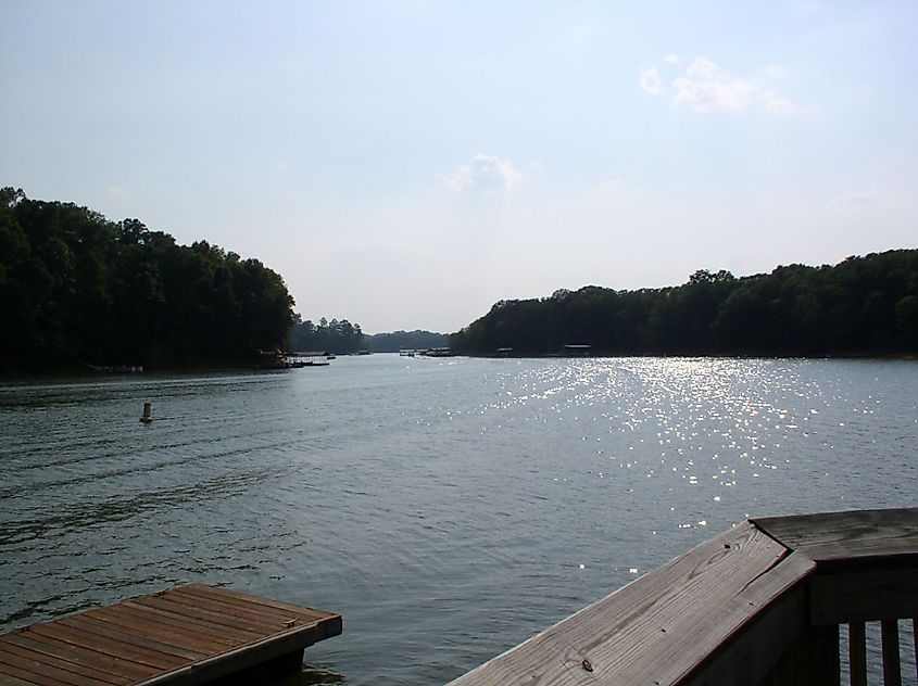 Finger of Lake Hartwell in Clemson, South Carolina