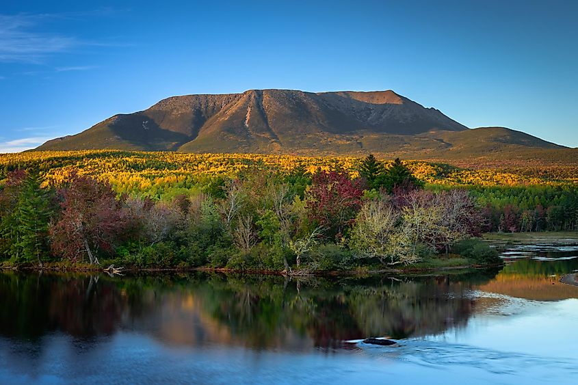 Mount Katahdin in Baxter State Park in Maine