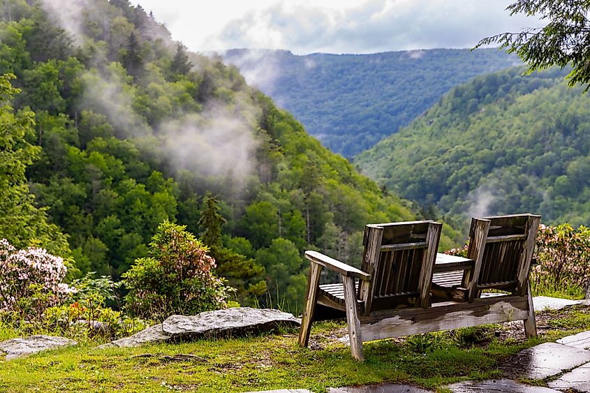 Blackwater Falls State Parks near Thomas, West Virginia.