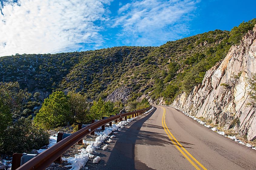 Bonita Canyon Drive to Sugarloaf Mountain in Chiricahua National Monument in Cochise County in Arizona AZ, USA. Credit: Wangkun Jia/Shutterstock.com