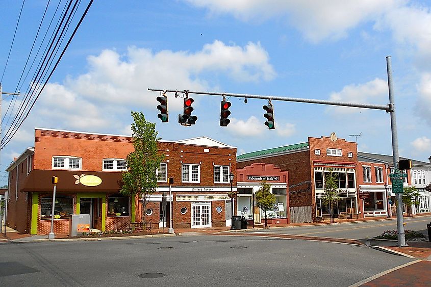 Building in downtown Milford, Sussex County, Delaware