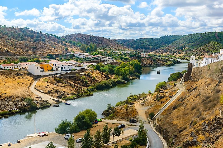 The Guadiana River flowing through Spain.