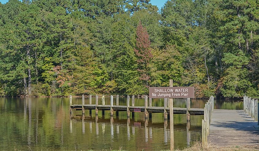 Beautiful view of Lake Claiborne State Park, in Homer, Claiborne Parish, Louisiana