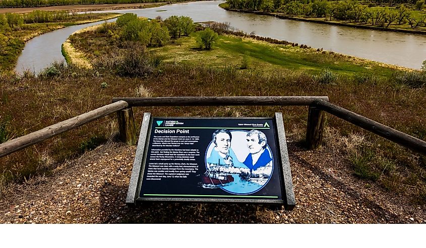 Lewis and Clark's "Decision Point" at confluence of Marias and Missouri River