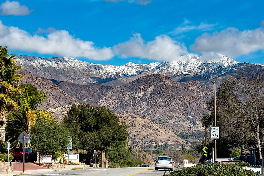 Chiefs Peak Mountain over Ojai, California