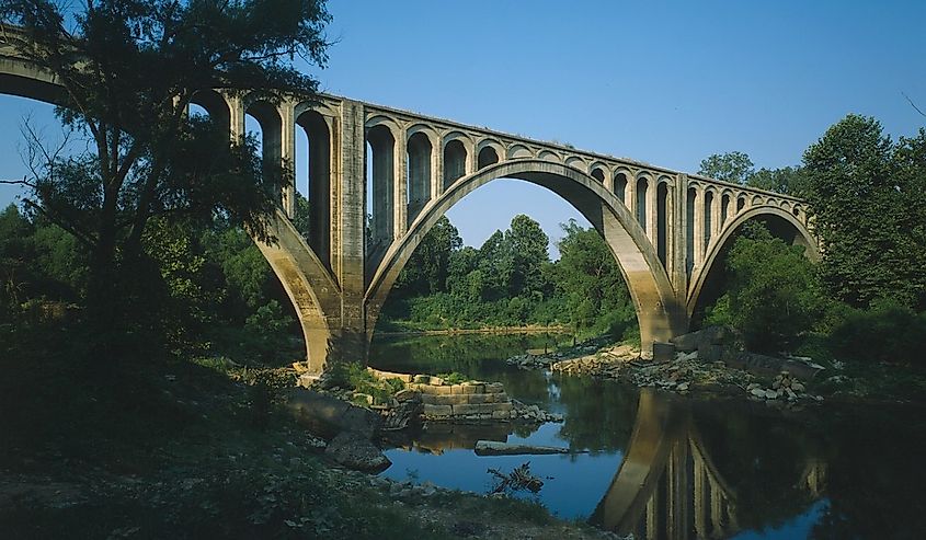 Big Black River Railroad Bridge over water