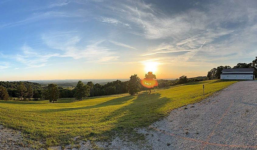 Landscape around Omaha, Arkansas.
