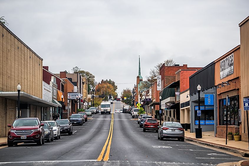 Main Street in Waynesboro, Virginia.