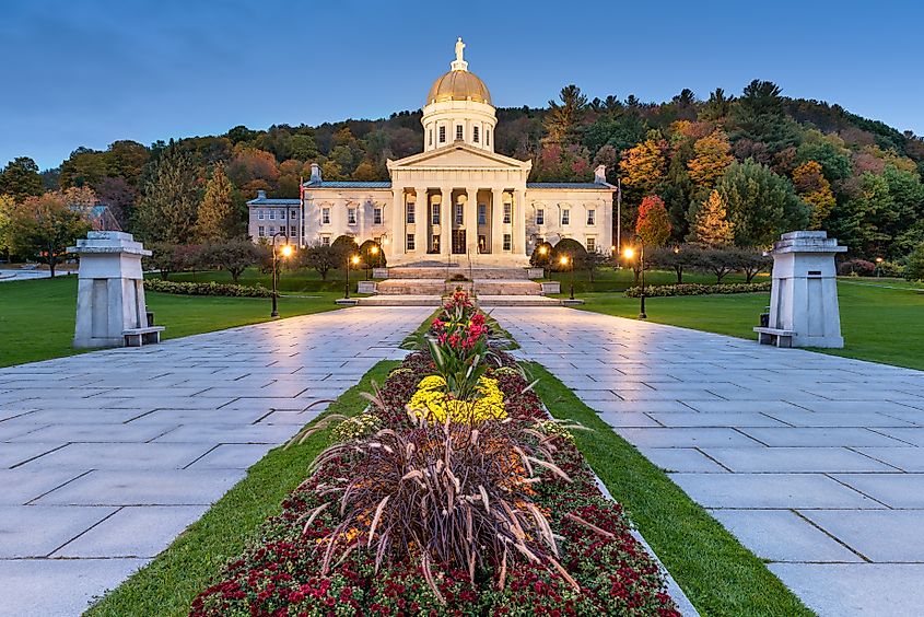 The Vermont State House in Montpelier, Vermont, USA.