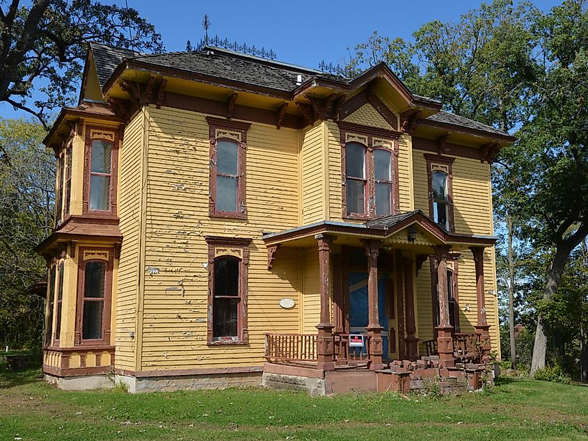 The Hollister-Balsley House located in the Rockton Historic District, Illinois.