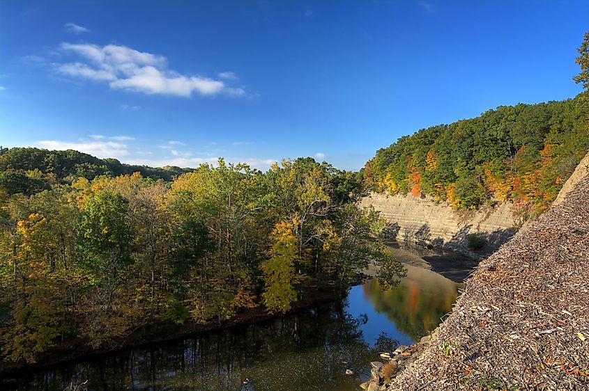 A beautiful autumn scene at Fort Hill in the Rocky River Reservation