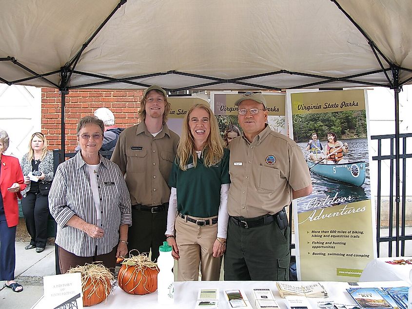 Park Staff and volunteers at Appomattox Railroad Festival.