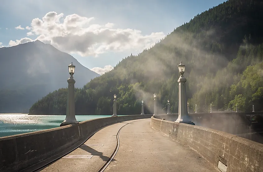 The Ross Dam at North Cascades National Park. It's height was a source of controversy for decades. Credit: Zack Frank/Shutterstock.com