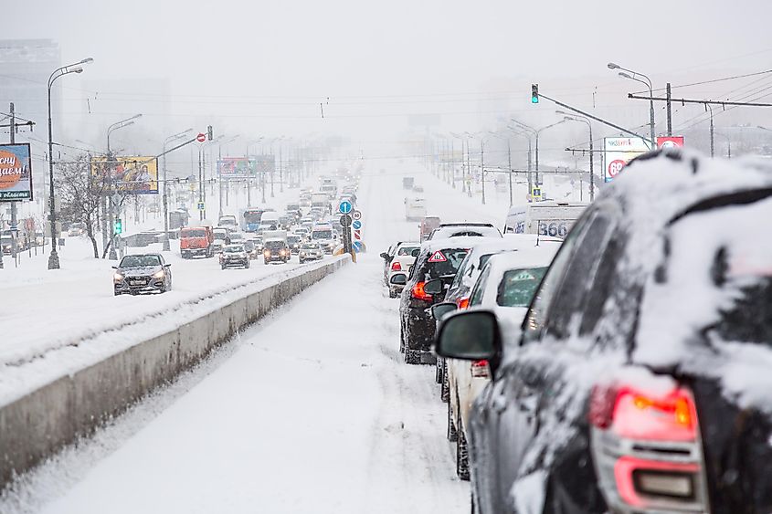 Moscow blizzard