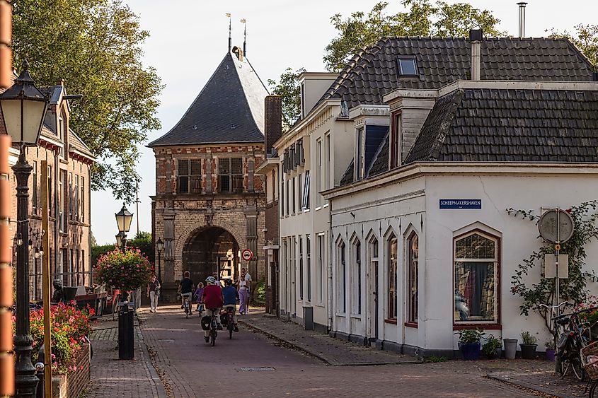 The beautiful historical town of Schoonhoven, South Holland, The Netherlands.