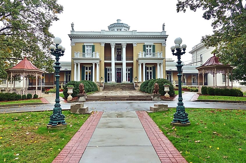View of the historic Belmont Mansion in Nashville, Tennessee