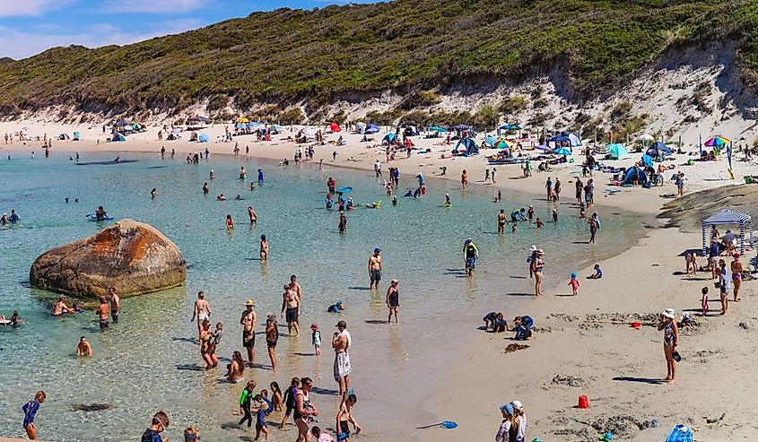 People enjoying the beach at Greens Pool Denmar