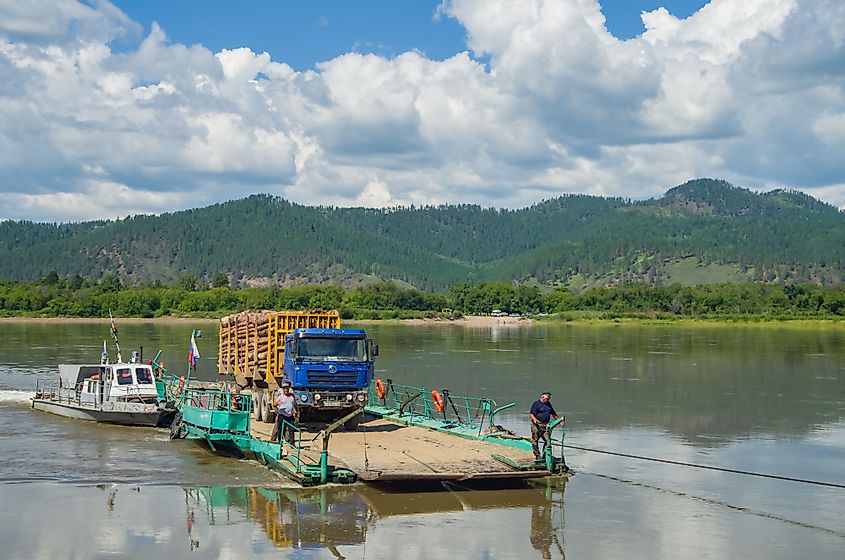 Selenga River in Republic of Buryatia