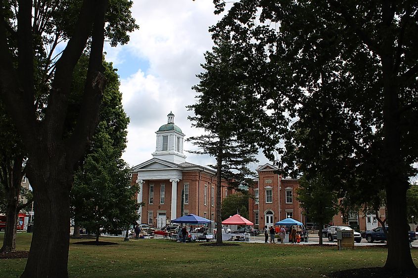 Steuben County NY courthouse and county offices in Bath, New York