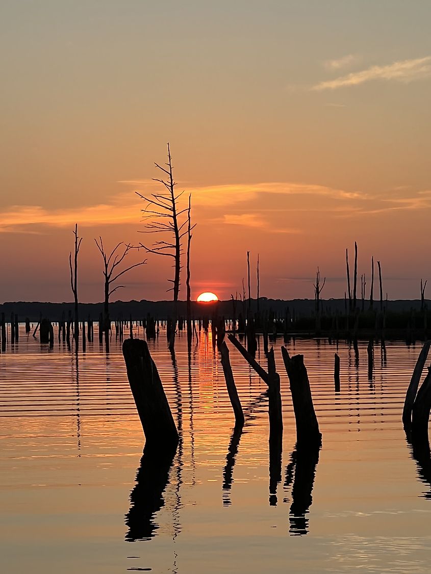 Breaking daylight on Lake Fork in East Texas.