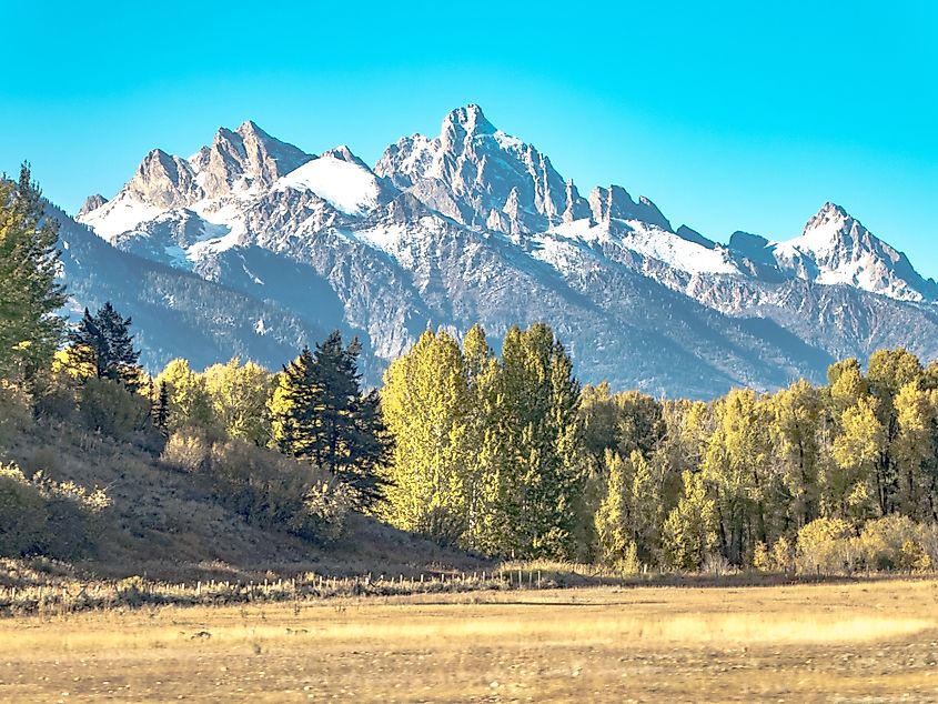 Scenic mountain view near Victor Idaho