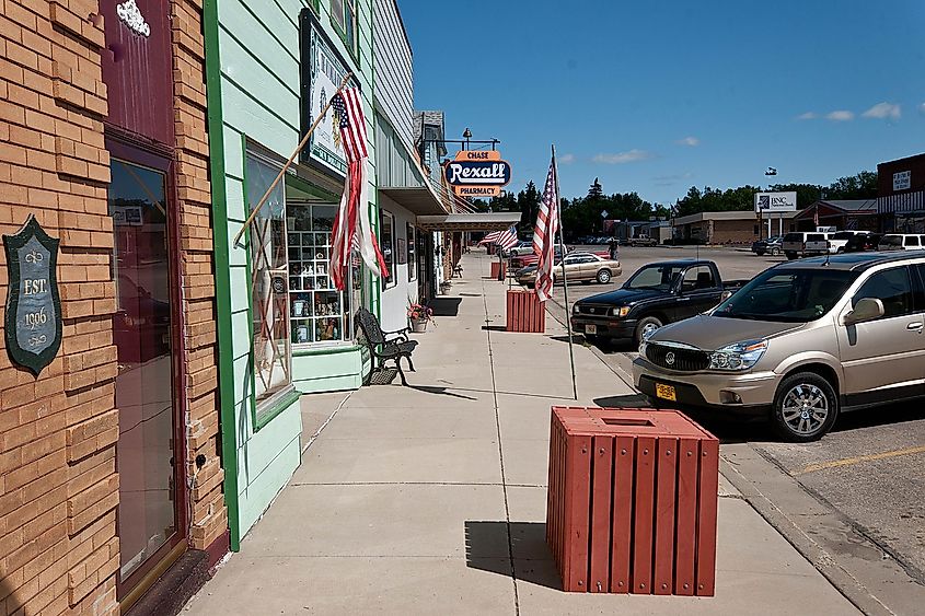 A street in Garrison, North Dakota