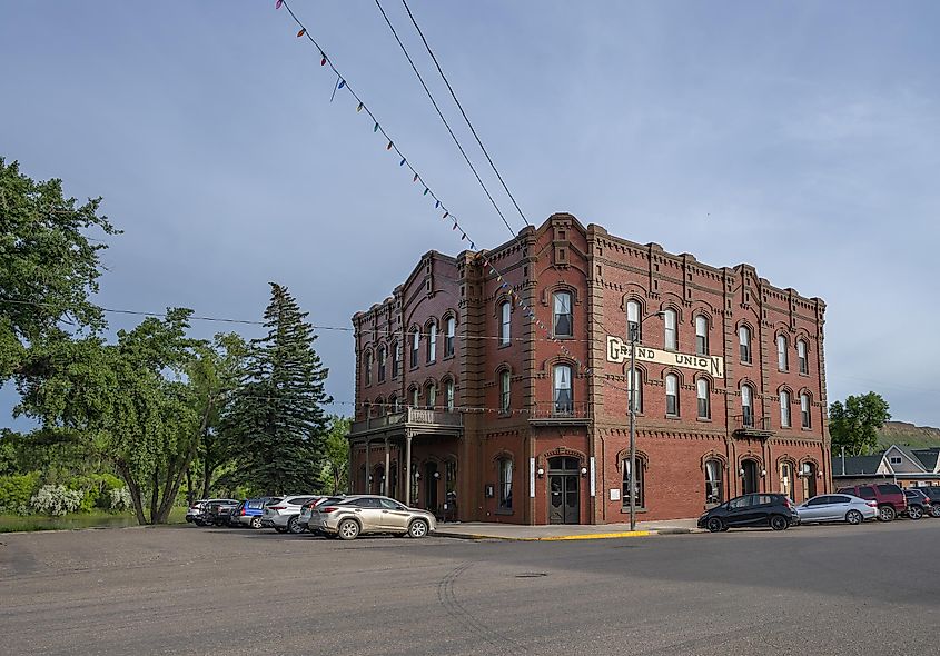Exterior of the Historic Grand Union Hotel in Fort Benton