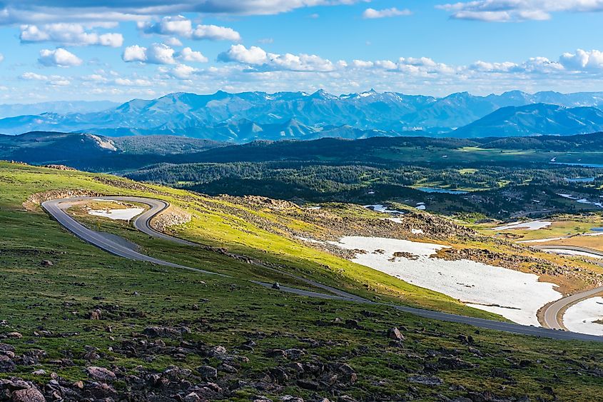 The scenic Beartooth Highway, Montana.