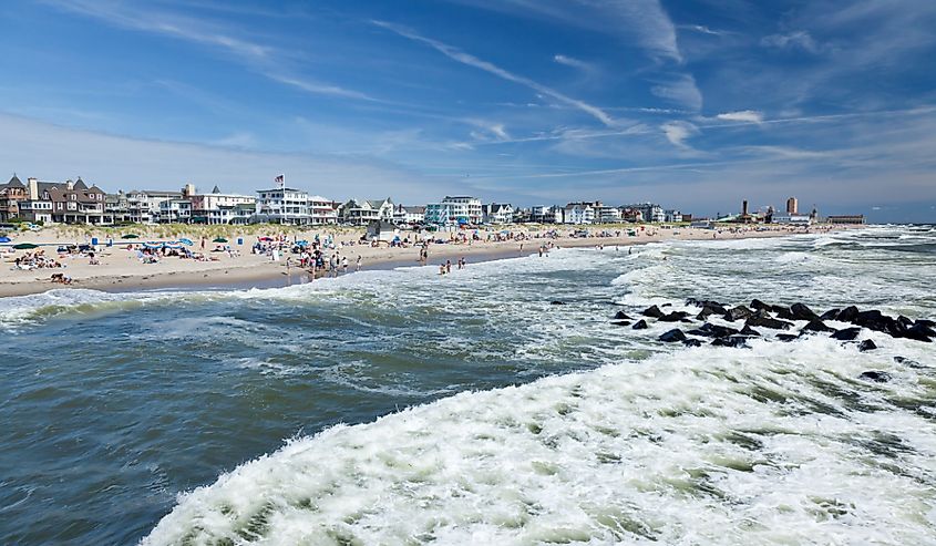 The beach in Ocean Grove, a small beach town New Jersey