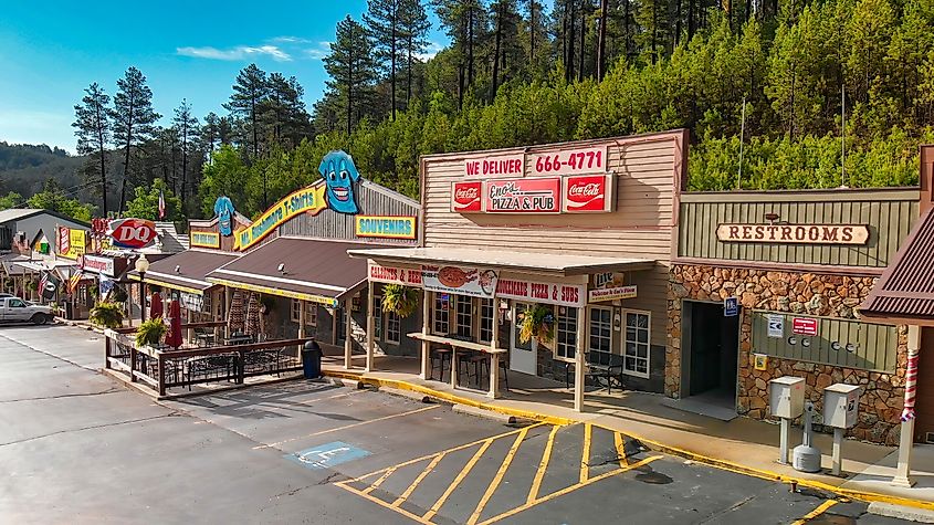 Town main street filled with boutiques, gift shops, fine dining, lodging and history. Keystone is the gateway to Mount Rushmore.