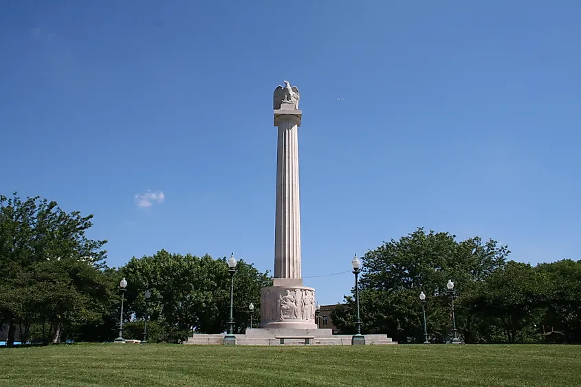 Illinois Centennial Memorial in Logan Square.