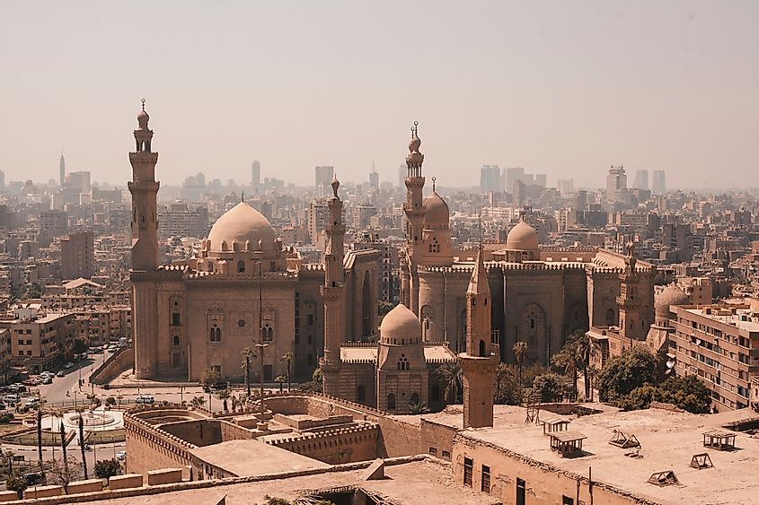 Cairo, Cairo Governate, Egypt. Drone Shot of City Buildings