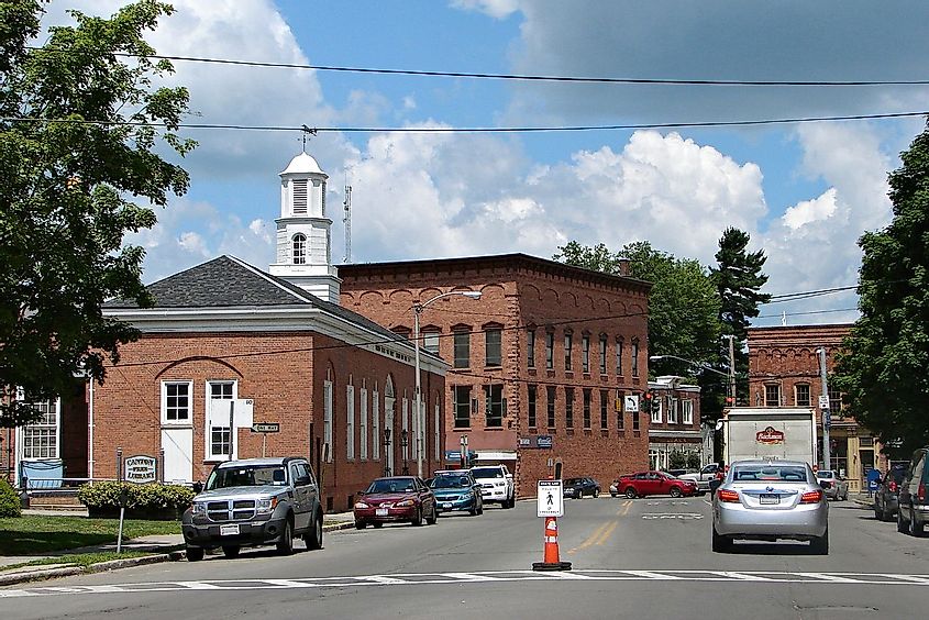 Downtown streets of Canton, New York, United States