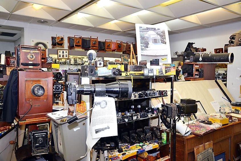 Inside the Camera Heritage Museum in Staunton, Virginia