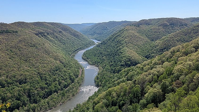 An overlook of New River Gorge National Park.