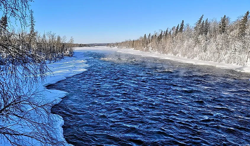 Calm summer day in northern Saskatchewan. In the Churchill river system.