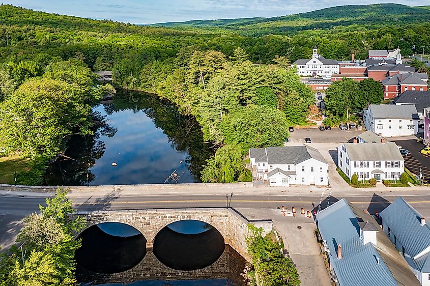 The picturesque town of Henniker, New Hampshire.
