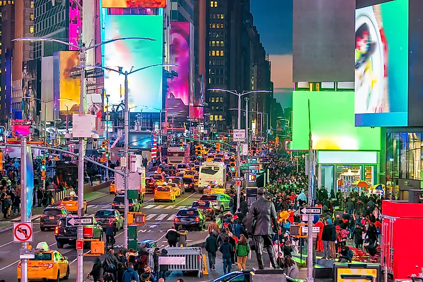 Times Square in New York City.