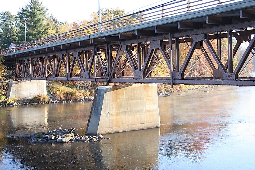 A view of the North Creek Bridge north from the western shore.